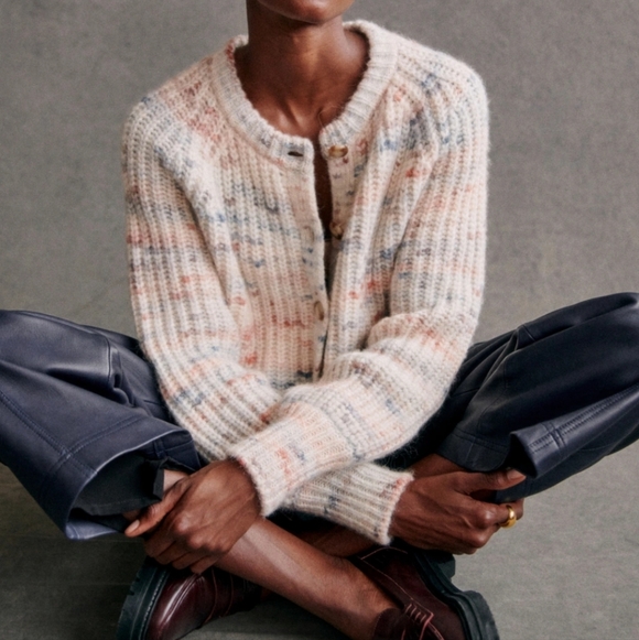 NWT Sezane Pierre Emile Cardigan Blue Multicolored Size XS - Picture 4 of 10